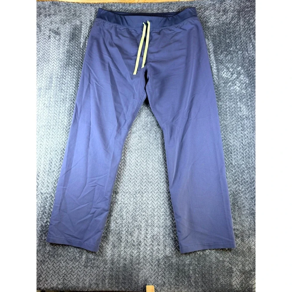 FIGS Technical Collection Mens XL Blue Drawstring Medical Scrub Pants Solid
